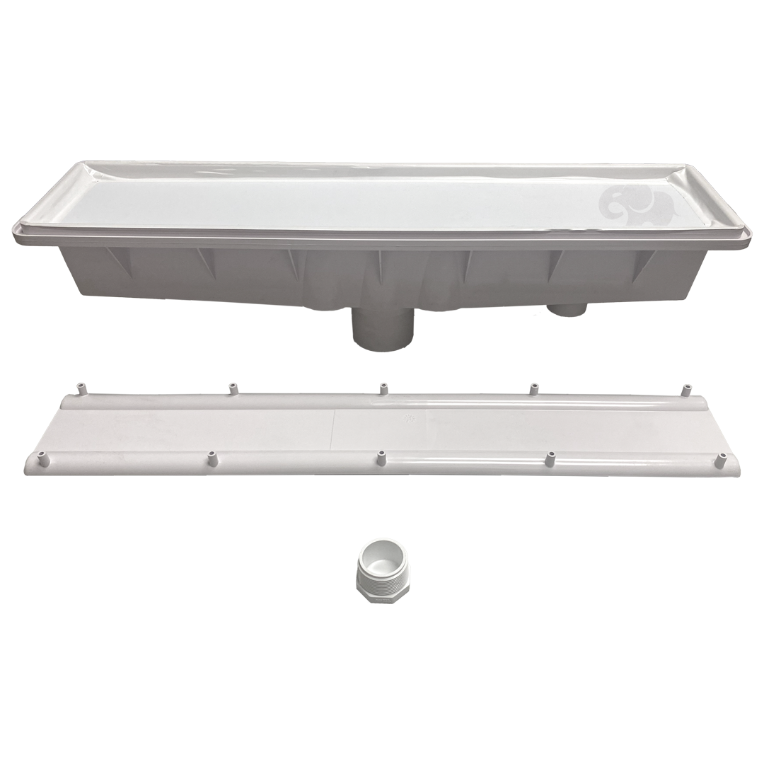 AVSC Single Standard Top Channel Drain White - Pentair In-Floor(A&A) | 285001