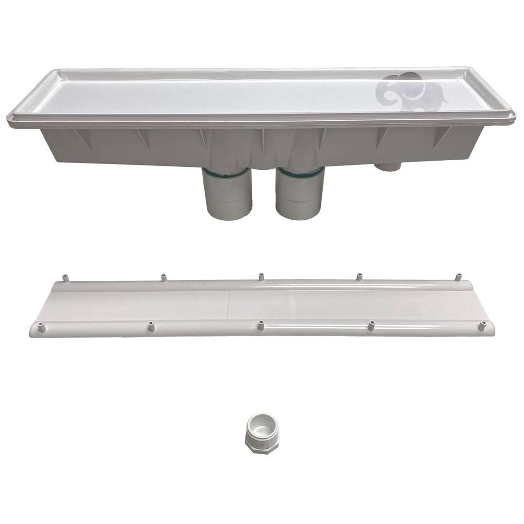 AVSC Dual Standard Top Channel Drain White - Pentair In-Floor(A&A) || 286101