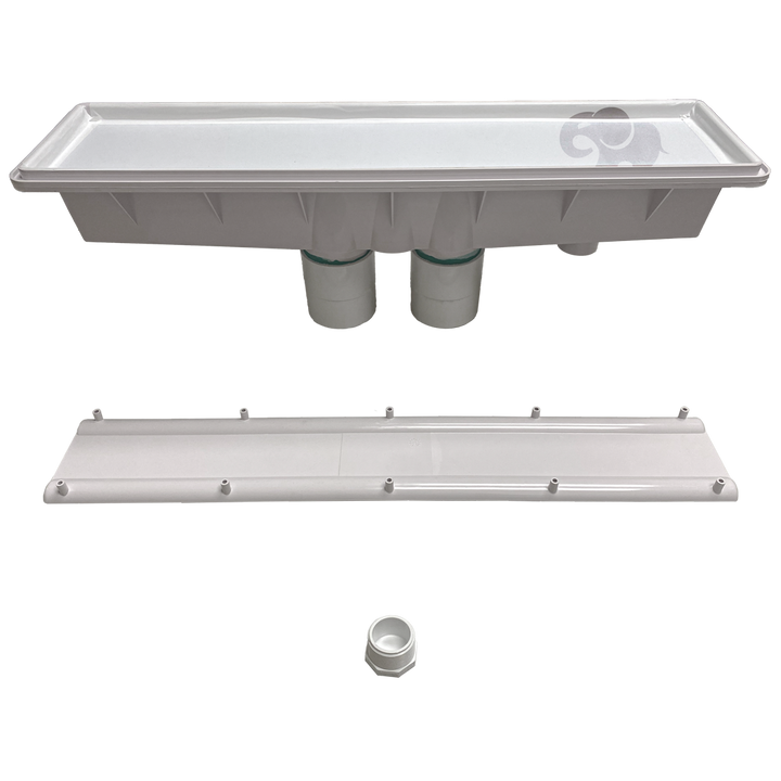 AVSC Dual Standard Top Channel Drain White - Pentair In-Floor(A&A) || 286101