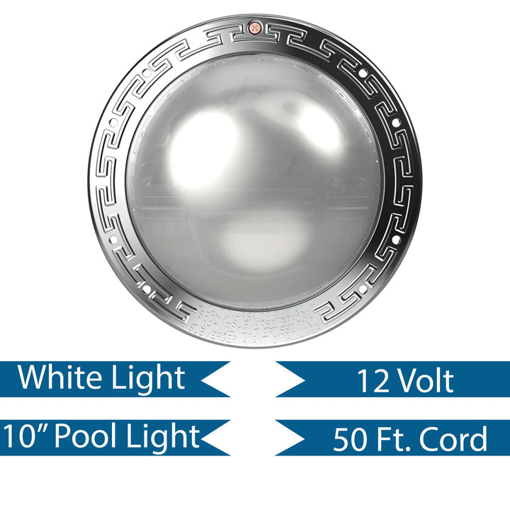 Pentair 50' 12V 500W White Pool IntelliBrite Architectural Series Light | 602140