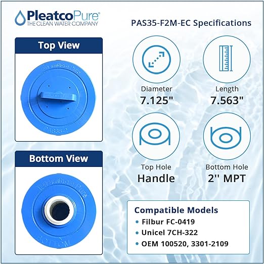 Pleatco Artesian Top Load Spa Filter Cartridge Replacement