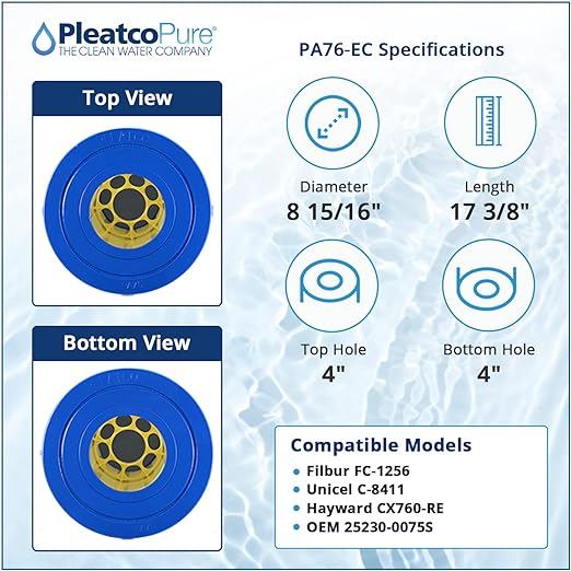 Pleatco Filtration PA76-EC Pool Filter Cartridge Replacement