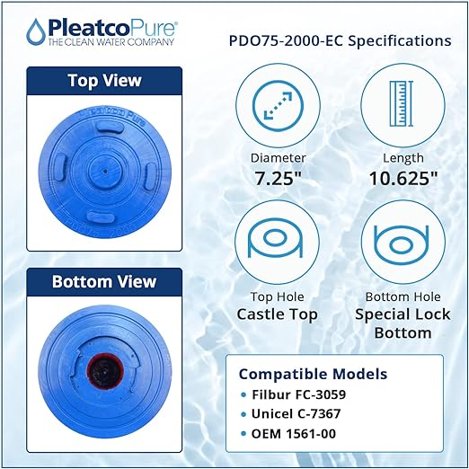 Pleatco Dimension One 75 Spa Filter Cartridge Replacement