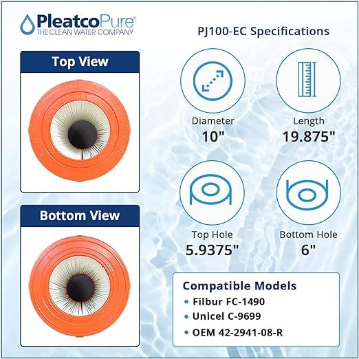 Pleatco Jacuzzi CFR/CFT 100 Filter Cartridge Replacement