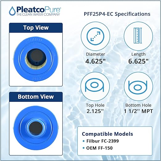 Pleatco Freeflow Lagas, CLX Spa Filter Cartridge Replacement