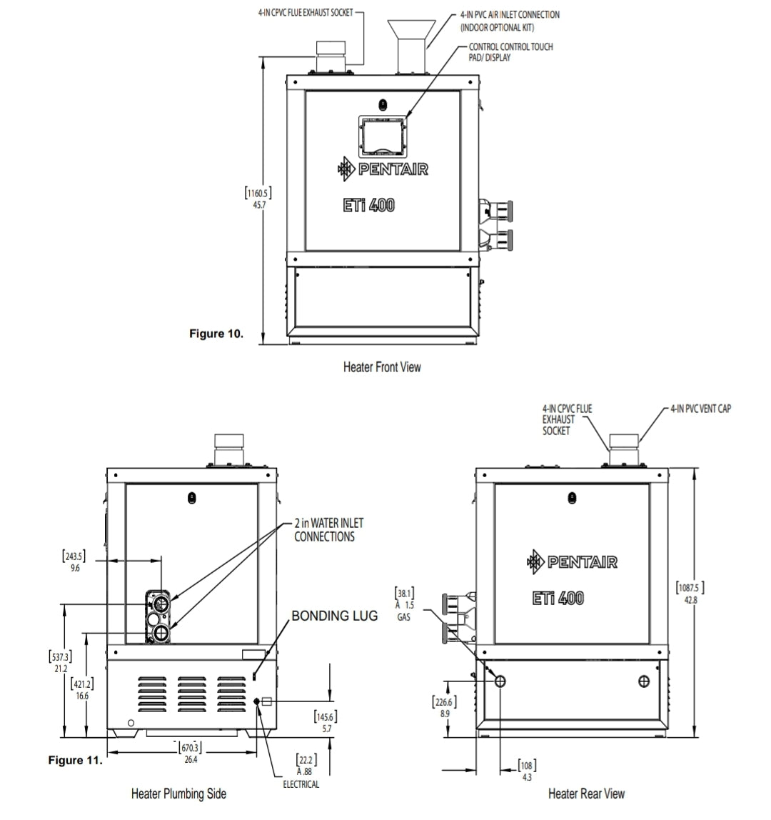 Pentair ETi 250 High-Efficiency Pool and Spa Heater | 461112