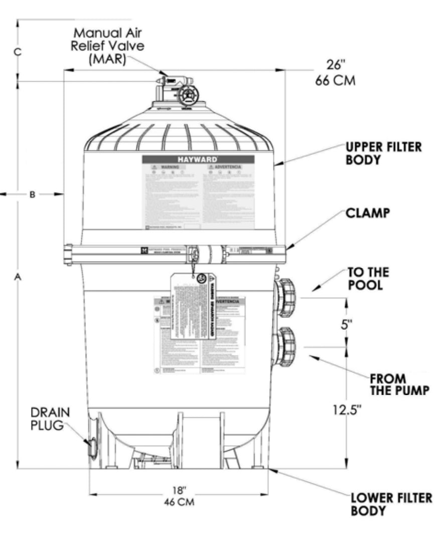 Hayward Pro-Grid D.E. Filter 48 Sq. Ft. | W3DE4820