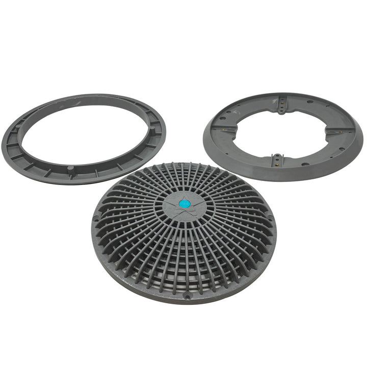 AquaStar 10" Round Debris Removal Drain (Light Gray-Spa Package) - Pentair In-Floor(A&A)