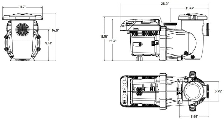 Pentair IntelliFlo3 VSF 3HP with Touchscreen and I/O Board | 011078