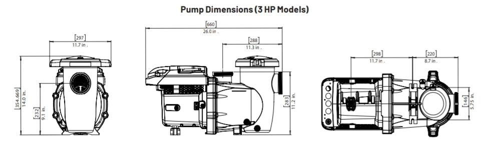 PENTAIR IntelliPro3 VSF Pool Pump with Touchscreen 3 THP 208-230V | 013077