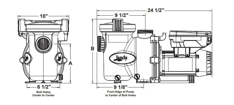 Jandy VS FloPro Variable Speed Pump 2.7HP without Controller |VSFHP270DV2A