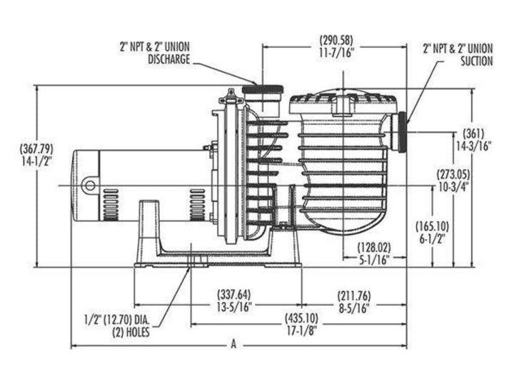 PENTAIR Max-E-Pro® High Efficiency Pool / Spa Pump 1HP 208-230/460V 60 Hz 3 Phase || 345076