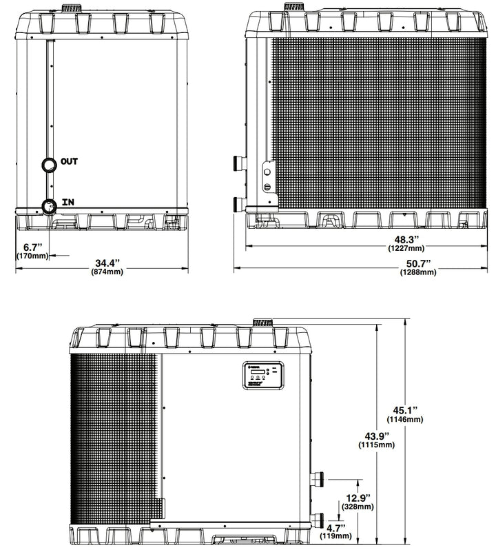 Pentair UltraTemp ETI Hybrid Heater(Natural Gas + Electric Heat Pump) | 460969