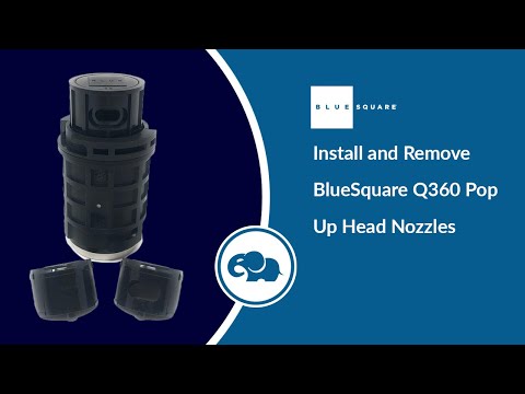 Blue Square Q360 Pop Up Head with Nozzles (Black) | 011420BK