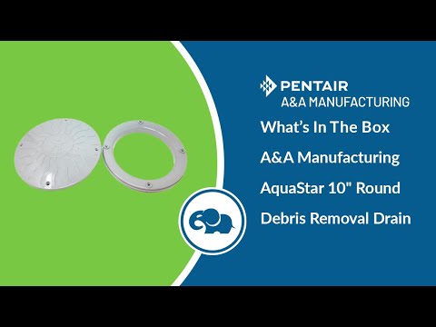 AquaStar 10" Round Debris Removal Drain (White-Spa Package) - Pentair In-Floor(A&A)