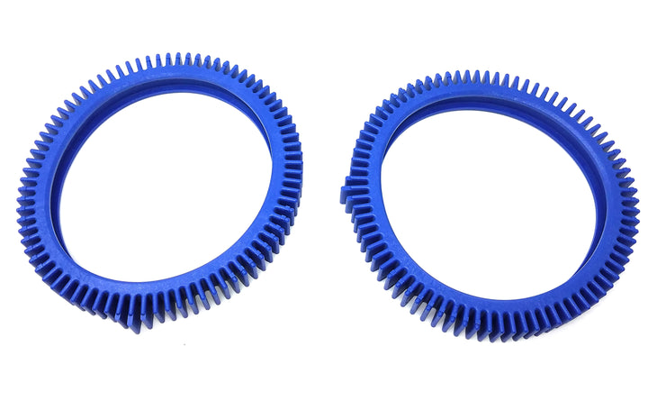 Top View of Hayward AquaNaut 200 400 & 450 Wheel Tread - Finger Hump - Blue Met (2 Pack) - ePoolSupply