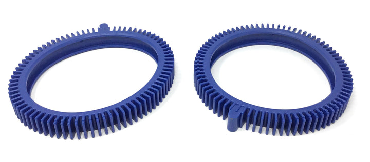 Bottom Side View of Hayward AquaNaut 200 400 & 450 Wheel Tread - Super - Blue Met (2 Pack) - ePoolSupply