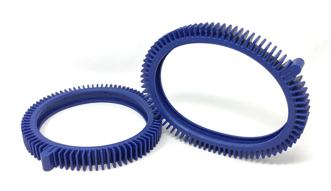 Top Side View of Hayward AquaNaut 200 400 & 450 Wheel Tread - Super - Blue Met (2 Pack) - ePoolSupply