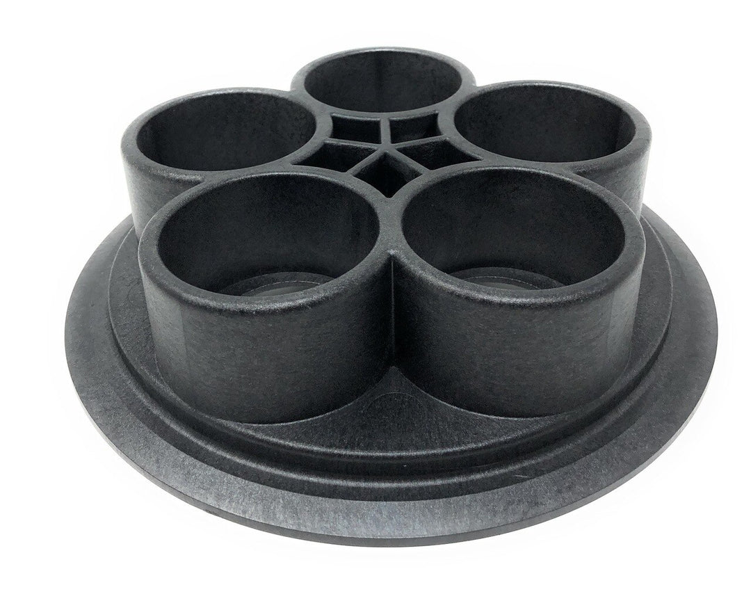 Caretaker 99 5-Port Bottom Plate 2" Plumbing Housing (Black) - Bottom View