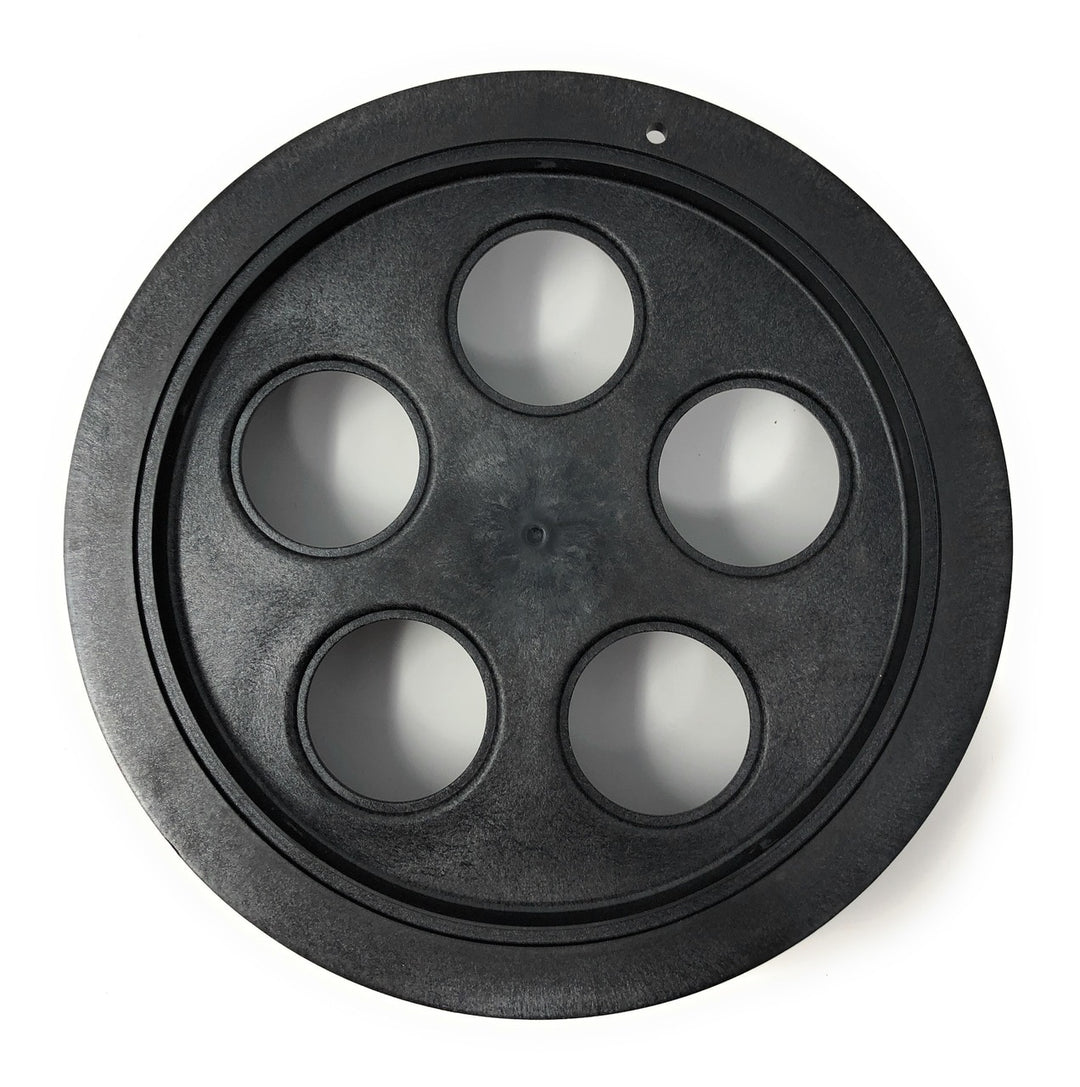 Caretaker 99 5-Port Bottom Plate 2" Plumbing Housing (Black) - Top View