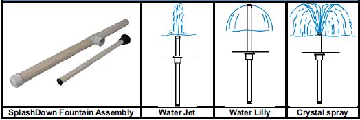 22" Complete Crystal Spray (White) - Pentair In-Floor(A&A)