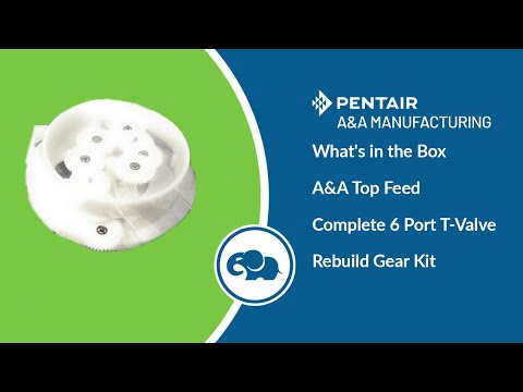 Top Feed Complete 6 Port T-Valve Rebuild Gear Kit - Pentair In-Floor(A&A) || 230068