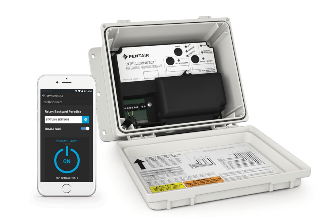 Front View - Pentair IntelliConnect Control & Monitoring System and Mobile Phone App